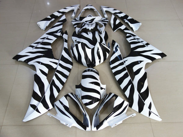 Yamaha YZF-R6 (2008-2016) White & Black Zebra Fairings