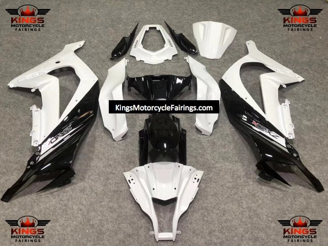 Fairing kit for a Kawasaki Ninja ZX10R (2011-2015) White & Black at KingsMotorcycleFairings.com