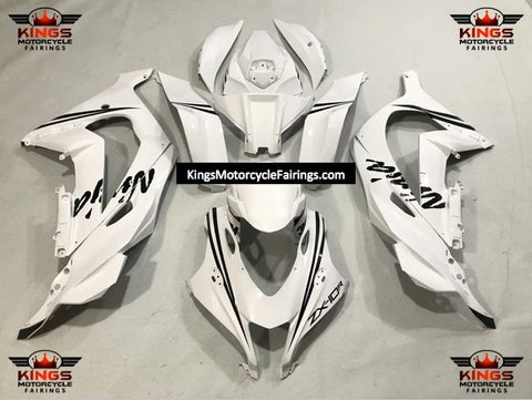 Fairing Kit for a Kawasaki Ninja ZX10R (2016-2020) White & Black