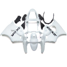 White and Black Fairing Kit for a 2000, 2001 & 2002 Kawasaki ZX-6R 636 motorcycle