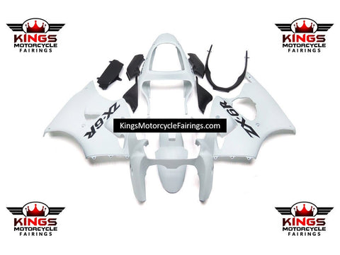 Fairing kit for a Kawasaki ZX6R 636 (2000-2002) White & Black