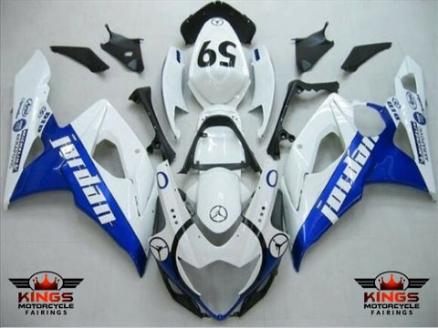 Suzuki GSXR1000 (2005-2006) White & Blue Jordan Fairings