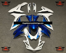 Suzuki GSXR600 (2011-2023) White & Blue Fairings at KingsMotorcycleFairings.com