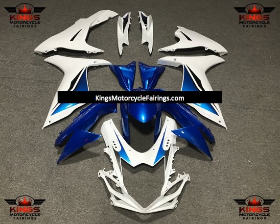 Suzuki GSXR750 (2011-2023) White & Blue Fairings