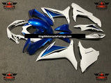Suzuki GSXR600 (2011-2023) White & Blue Fairings at KingsMotorcycleFairings.com