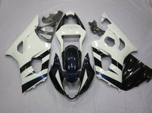 White and Dark Blue Fairing Kit for a 2003 & 2004 Suzuki GSX-R1000 motorcycle