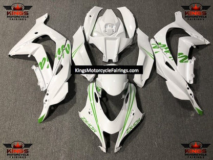 Fairing Kit for a Kawasaki Ninja ZX10R (2016-2020) White & Green at KingsMotorcycleFairings.com
