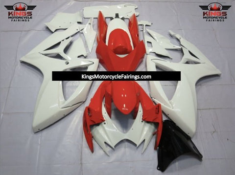 Suzuki GSXR750 (2006-2007) White & Red Fairings