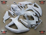 White and Red Fairing Kit for a 2008, 2009, & 2010 Suzuki GSX-R600 motorcycle