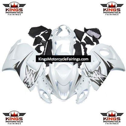 Suzuki GSXR1300 Hayabusa (2008-2019) White & Silver Fairings