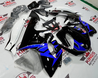 Black, Blue and White Fairing Kit for a 1998, 1999, 2000, 2001, 2002, 2003, 2004, 2005, 2006 & 2007 Yamaha YZF600R motorcycle