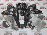 YAMAHA YZF600R (1998-2007) BLACK & SILVER FLAME FAIRINGS at KingsMotorcycleFairings.com