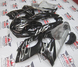 YAMAHA YZF600R (1998-2007) BLACK & SILVER FLAME FAIRINGS at KingsMotorcycleFairings.com