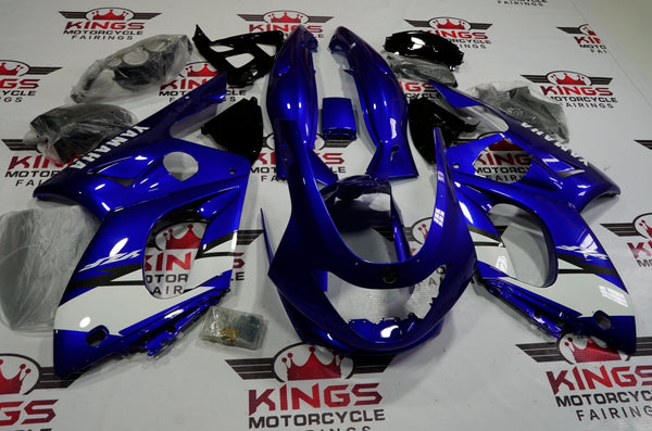 YAMAHA YZF600R (1998-2007) BLUE, SILVER & WHITE FAIRINGS