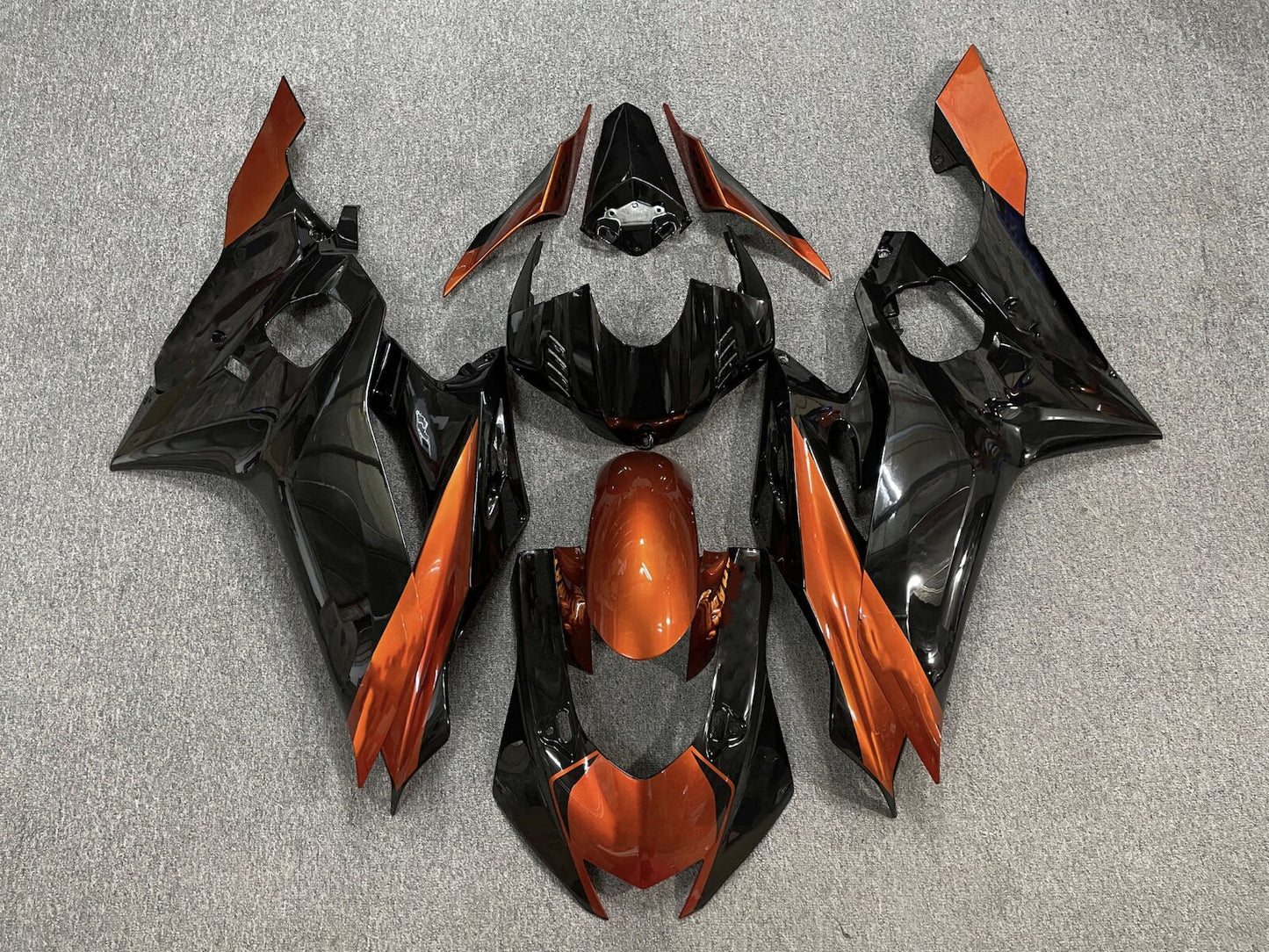 YAMAHA R6 Fairings (2017-2022) Black, Burnt Orange at KingsMotorcycleFairings.com