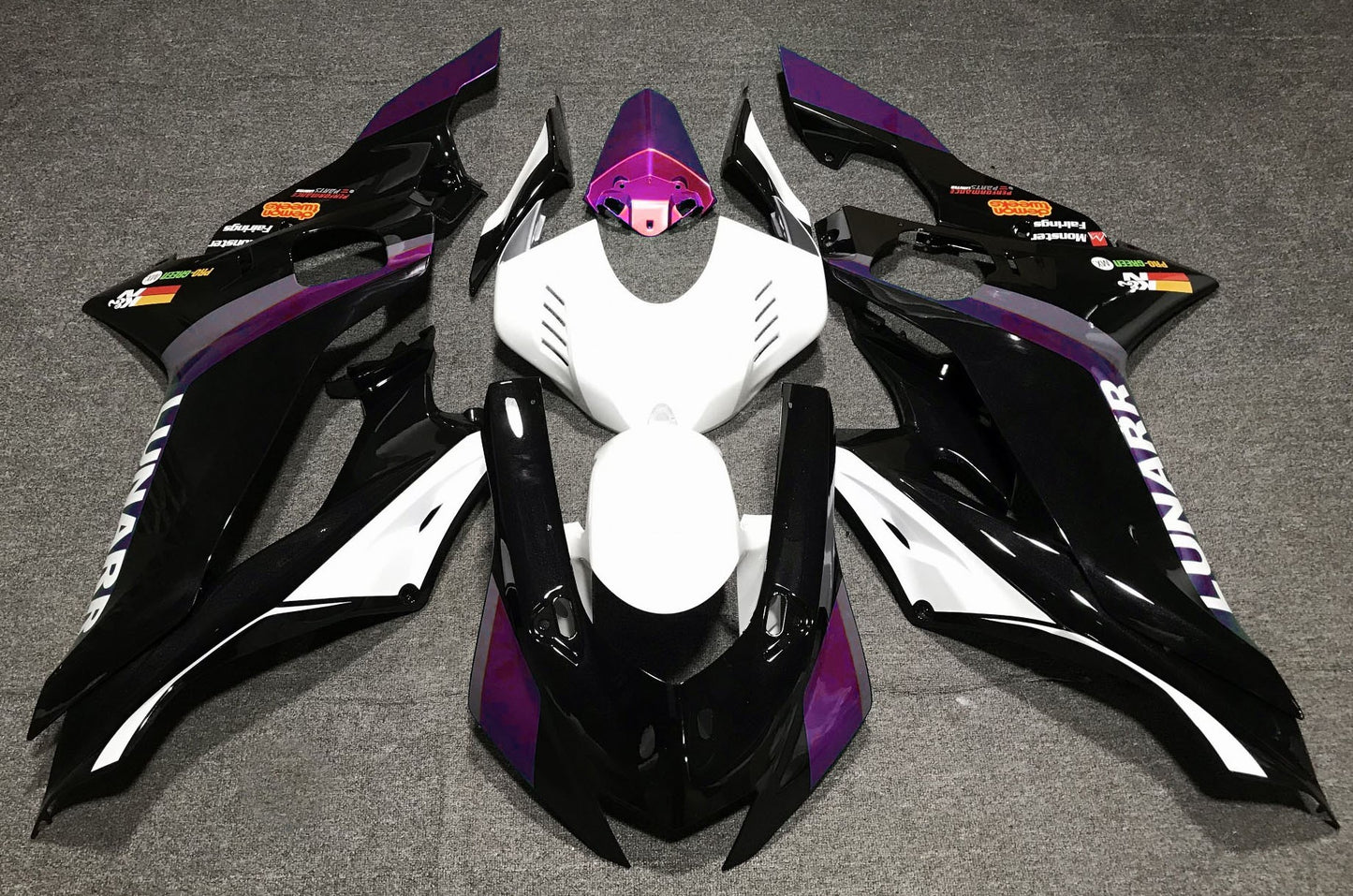 YAMAHA R6 Fairings (2017-2022) Black, White, Pink Magenta at KingsMotorcycleFairings.com
