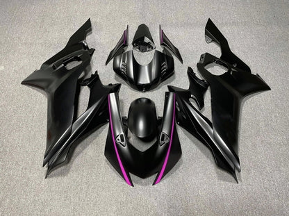 YAMAHA R6 Fairings (2017-2022) Matte Black, Pink at KingsMotorcycleFairings.com