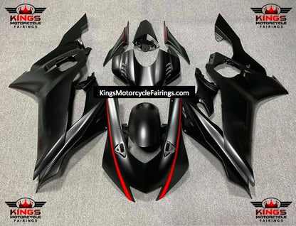 YAMAHA R6 Fairings (2017-2022) Matte Black, Red at KingsMotorcycleFairings.com