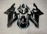 YAMAHA R6 Fairings (2017-2022) Matte Black, Turquoise Blue at KingsMotorcycleFairings.com