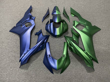 YAMAHA R6 Fairings (2017-2022) Matte Blue, Matte Green Split at KingsMotorcycleFairings.com
