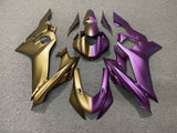 YAMAHA R6 Fairings (2017-2022) Matte Gold, Matte Purple Split at KingsMotorcycleFairings.com