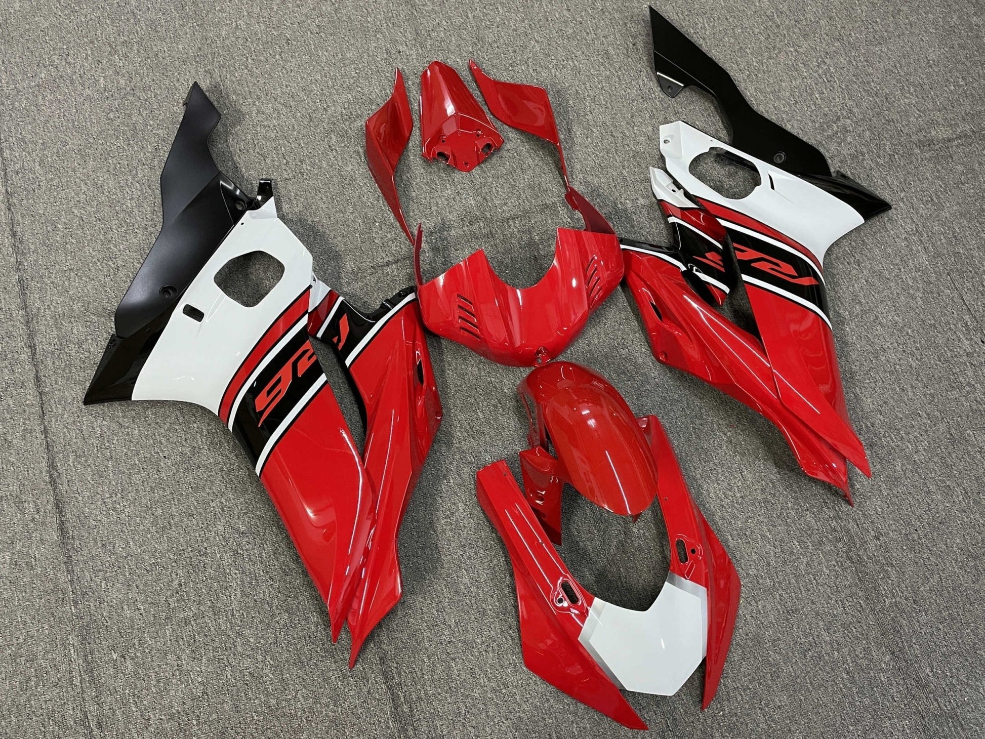 YAMAHA R6 Fairings (2017-2022) Red, White, Black at KingsMotorcycleFairings.com
