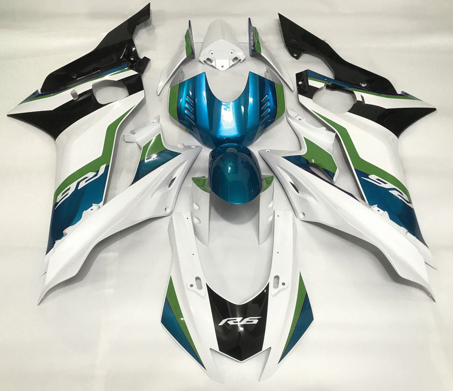 YAMAHA R6 Fairings (2017-2022) White, Light Blue, Green, Black at KingsMotorcycleFairings.com