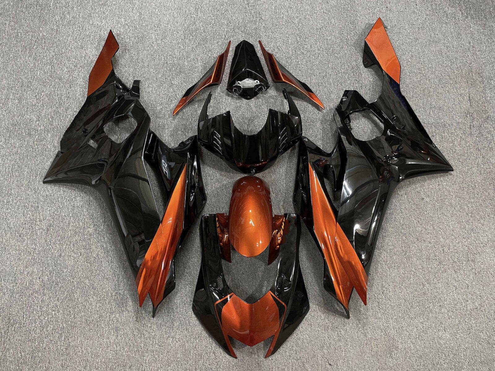 YAMAHA YZF-R6 (2017-2022) Black, Burnt Orange Fairings at KingsMotorcycleFairings.com
