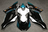 YAMAHA YZF-R6 (2017-2022) Black, White, Teal Blue Fairings at KingsMotorcycleFairings.com
