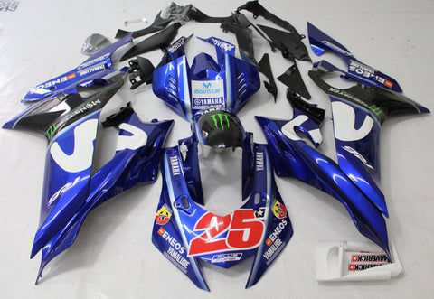 YAMAHA YZF-R6 (2017-2022) Blue, White, Black Movistar Fairings at KingsMotorcycleFairings.com