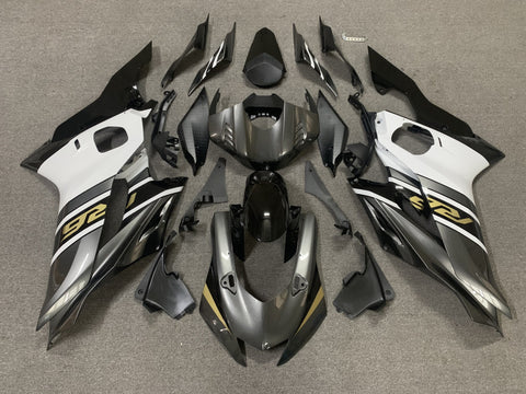 YAMAHA YZF-R6 (2017-2022) Gray, White, Black, Gold Fairings at KingsMotorcycleFairings.com