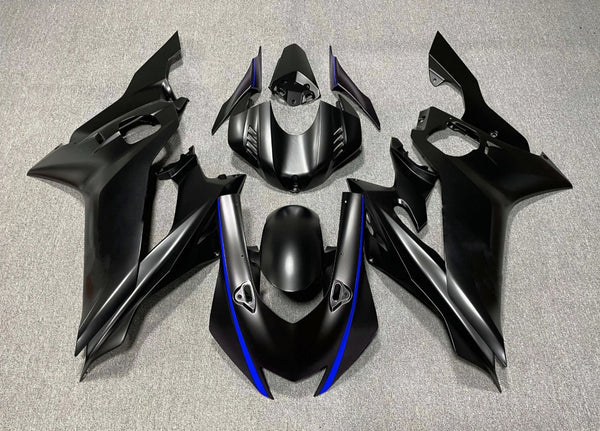 YAMAHA YZF-R6 (2017-2022) Matte Black, Blue Fairings at KingsMotorcycleFairings.com