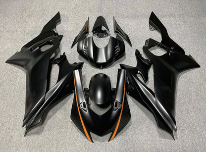 YAMAHA YZF-R6 (2017-2022) Matte Black, Orange Fairings at KingsMotorcycleFairings.com