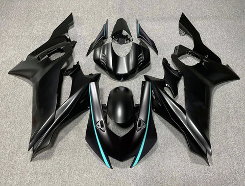 YAMAHA YZF-R6 (2017-2022) Matte Black, Turquoise Blue Fairings at KingsMotorcycleFairings.com