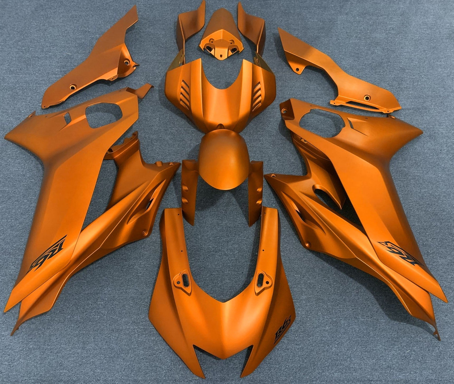 YAMAHA YZF-R6 (2017-2022) Matte Orange, Black Fairings at KingsMotorcycleFairings.com