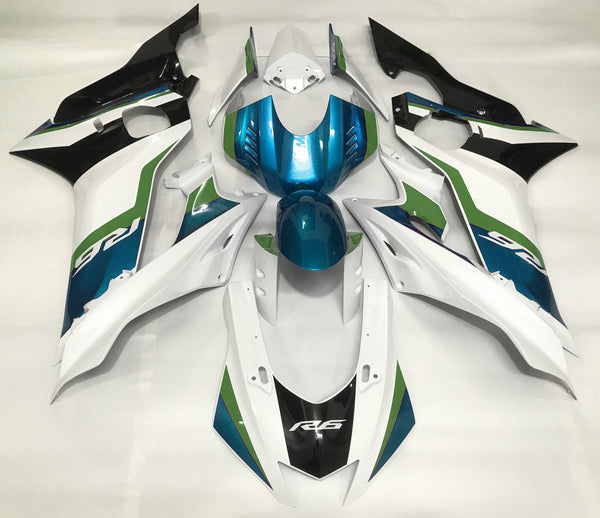 YAMAHA YZF-R6 (2017-2022) White, Light Blue, Green, Black Fairings at KingsMotorcycleFairings.com