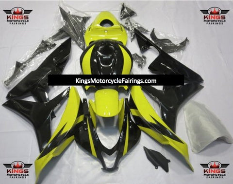 Honda CBR600RR (2007-2008) Black & Neon Yellow Fairings