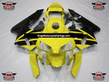 Yellow and Black OEM Style Fairing Kit for a 2003 and 2004 Honda CBR600RR motorcycle
