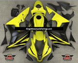 Yellow and Black Fairing Kit for a 2007 and 2008 Honda CBR600RR motorcycle