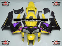 Honda CBR600RR (2005-2006) Yellow, Black & Purple Splatter Fairings