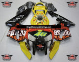 Honda CBR600RR (2005-2006) Yellow, Black & Orange Rossi Fairings