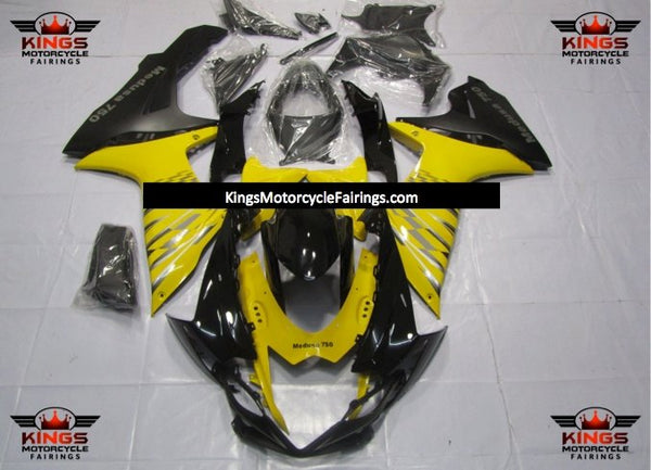 Suzuki GSXR750 (2011-2021) Yellow, Black, Silver & Matte Black Fairings