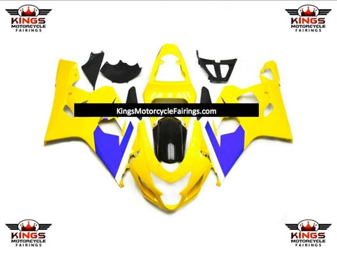 Suzuki GSXR600 (2004-2005) Yellow, Blue & White Fairings