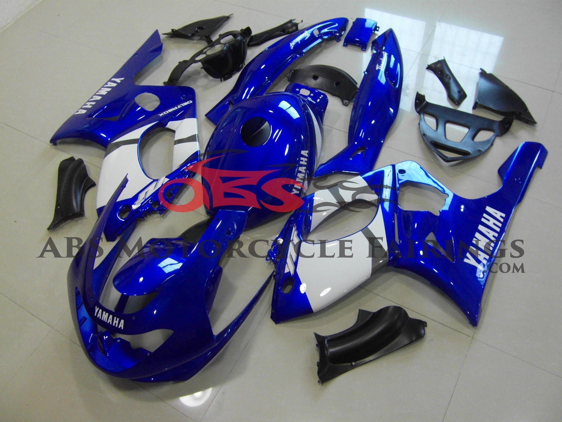 YAMAHA YZF600R (1998-2007) BLUE, WHITE & SILVER FAIRINGS