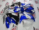 Blue, White, Black and Silver Fairing Kit for a 2004, 2005 & 2006 Yamaha YZF-R1 motorcycle
