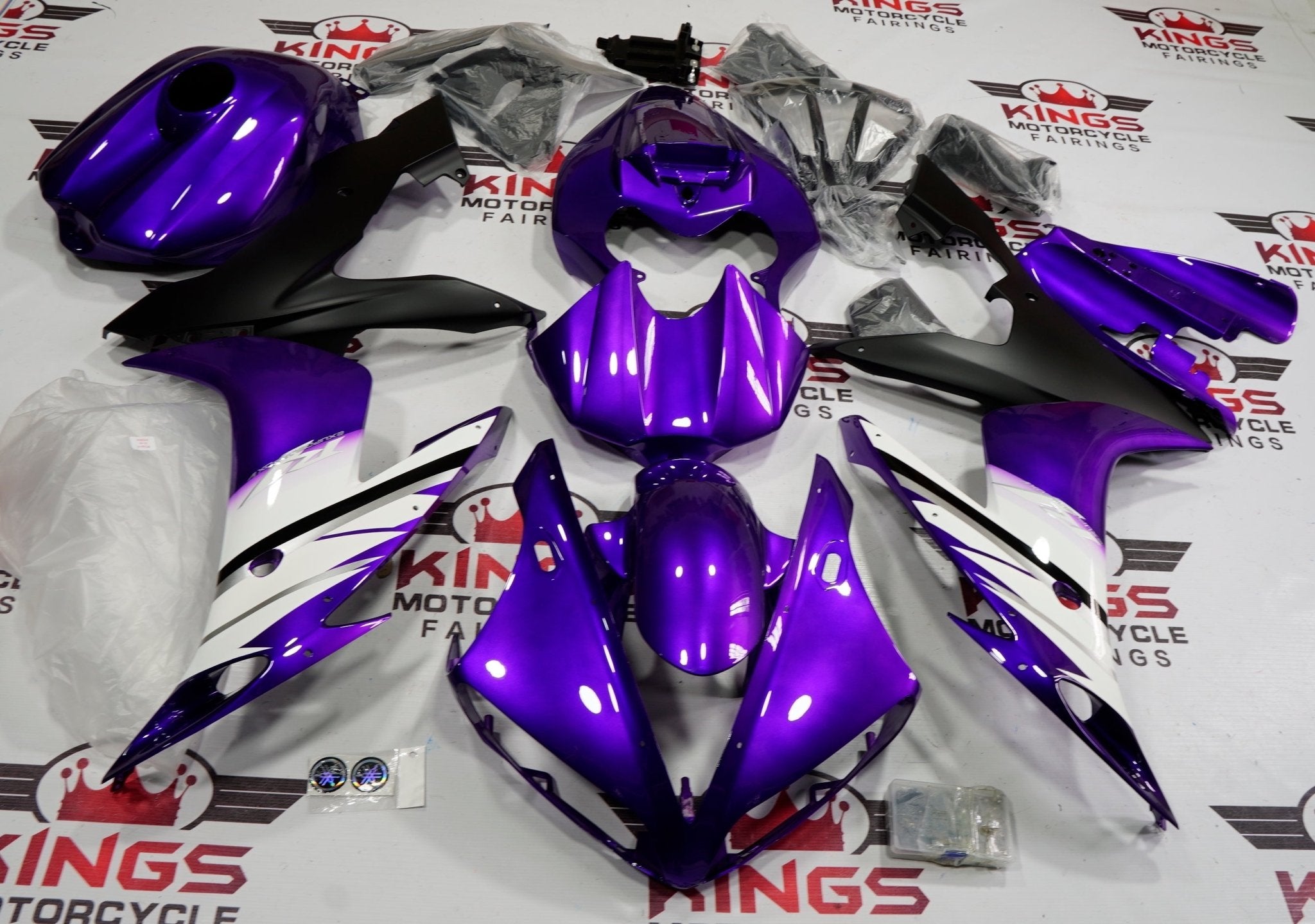 Yamaha R1 Fairings (2004-2006) Purple, White, Silver