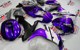 Purple, White, Silver and Matte Black Fairing Kit for a 2004, 2005 & 2006 Yamaha YZF-R1 motorcycle