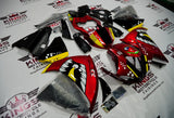 Yamaha YZF-R1 (2009-2011) Candy Red, Black, Yellow & White Shark Fairings at KingsMotorcycleFairings.com.