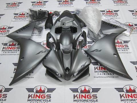 Yamaha YZF-R1 (2009-2011) Matte Gray & Black Fairings at KingsMotorcycleFairings.com