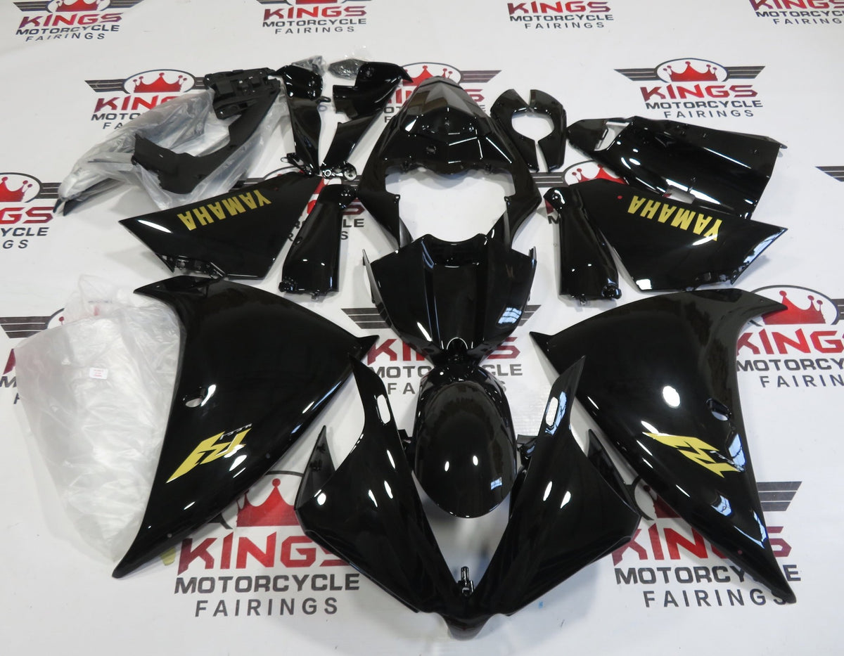 Yamaha YZF-R1 (2012-2014) All Black u0026 Gold Fairings